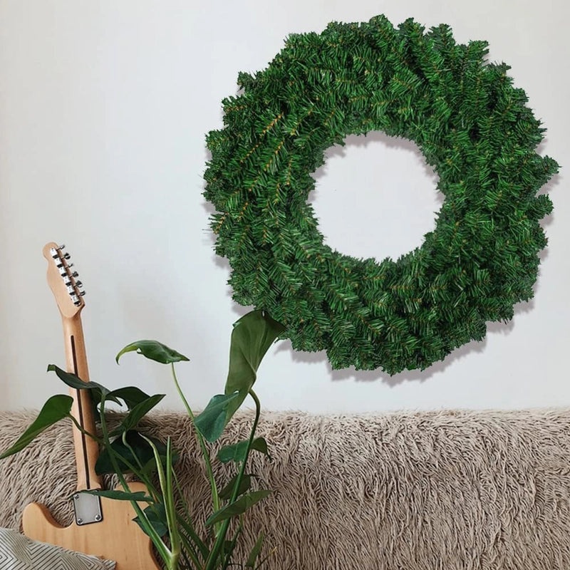 Christmas PVC Rattan Garland Flocking Wreath Holiday Decoration | Christmas Decorations