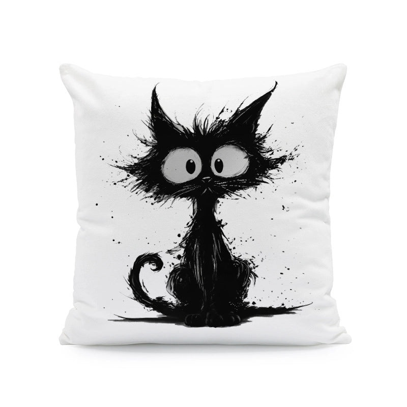Adorable Cat Plush Pillow Covers for Couch and Sofa Decor|Home Decor Accessories