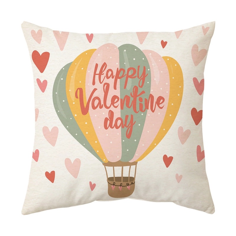 Valentine's Day Romantic Letter Landscape Plush Pillow Covers for Couch and Sofa Decor | Home Decor