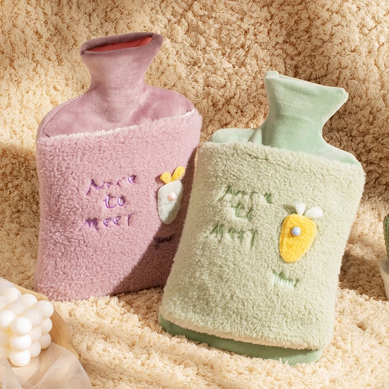 Cartoon Flower Pattern High Density PVC Hot Water Bag for Fans & Heating | Home & Living Accessories