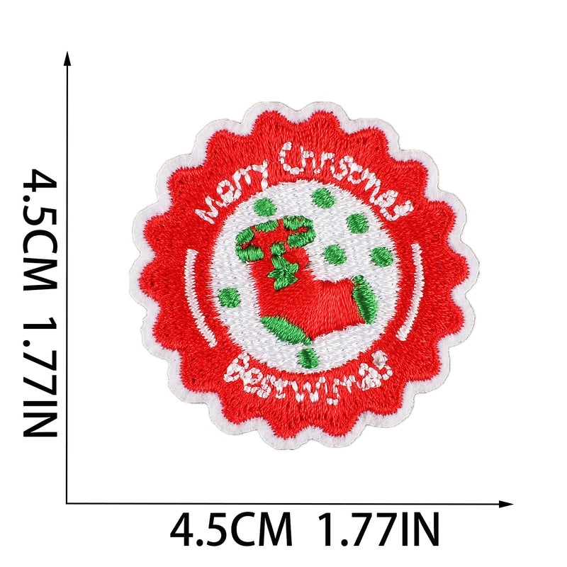 Christmas Cartoon Santa Claus Snowflake Embroidered Patch for Clothing Accessories|Clothing Accessories