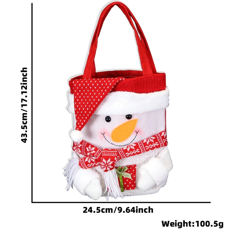 Nordic Christmas Gift Bags with Santa Claus Snowman and Elk Design | Holiday Party Supplies
