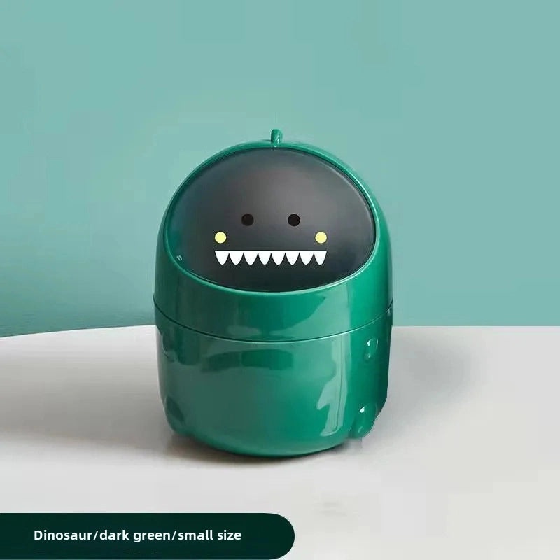 Cute Mini Desktop Trash Can with Lid for Office Table Home Living Room Coffee Table | Home & Office Accessories