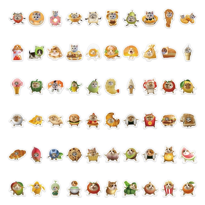 Cute Cat PVC Stickers Set for Learning and Decoration | Home & Living Accessories