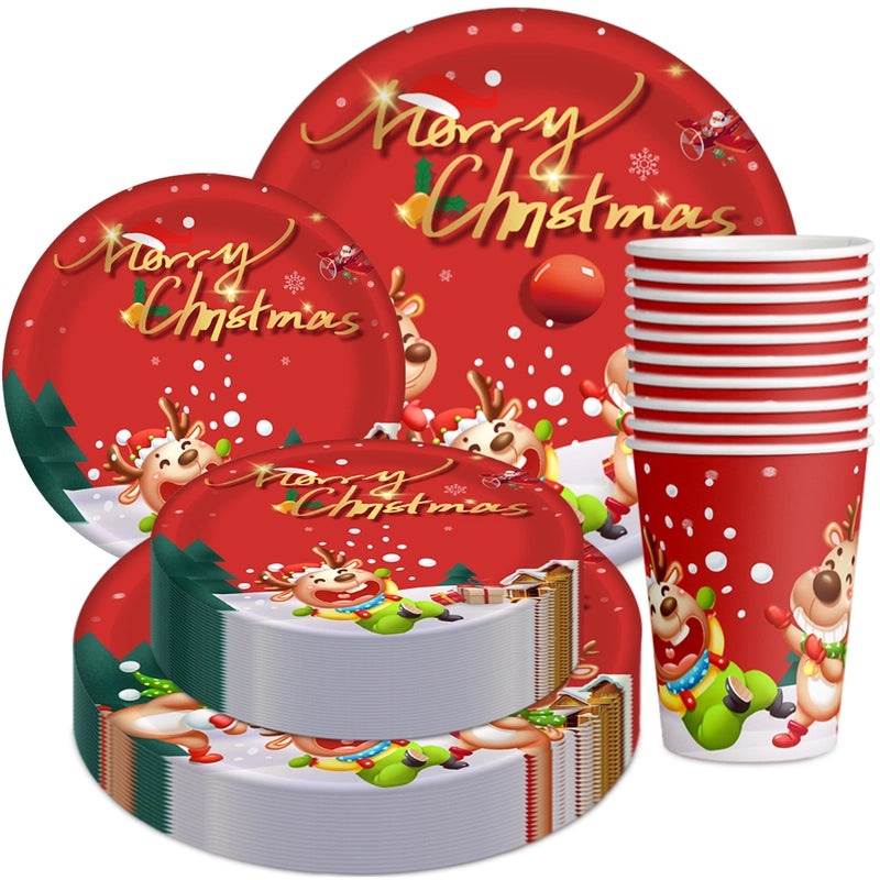 Cute Christmas Tree Santa Claus Elk Tableware for Festive Party|Holiday Party Supplies