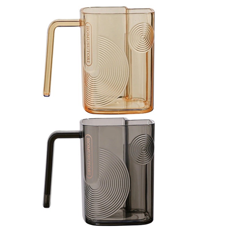 Light Luxury Transparent Mouthwash Cup with Independent Toothbrush Slot for Home, Couples, and Students|Bathroom Accessories
