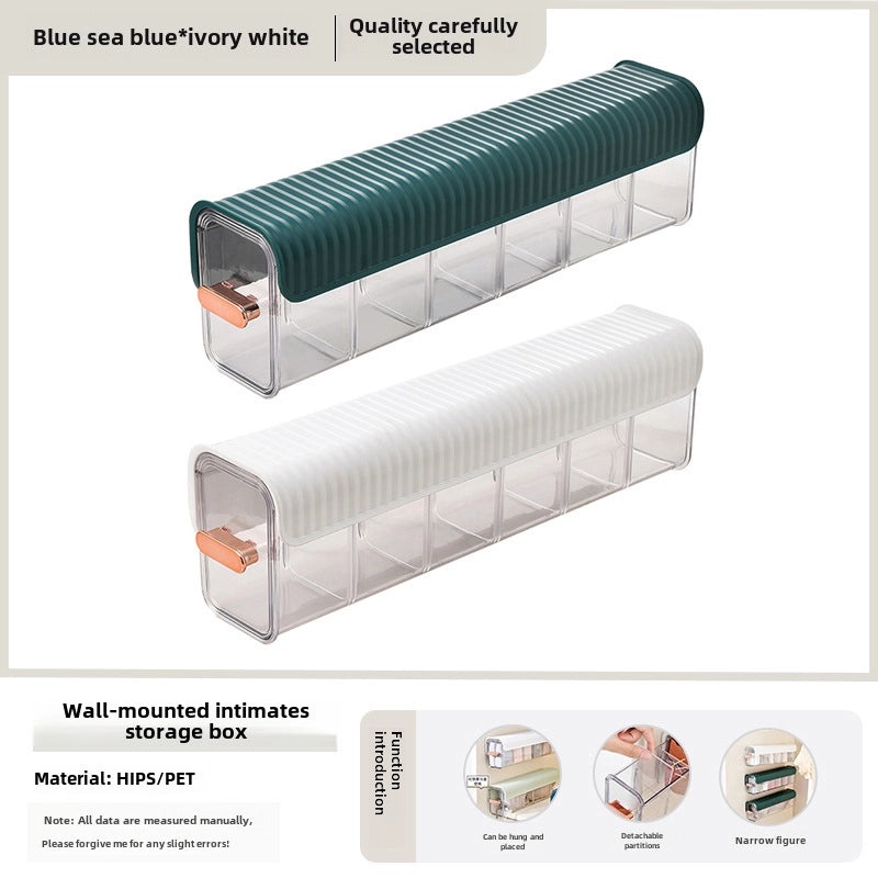 Transparent Wall-mounted Underwear Storage Box for Socks and Bra | Home Storage & Organization