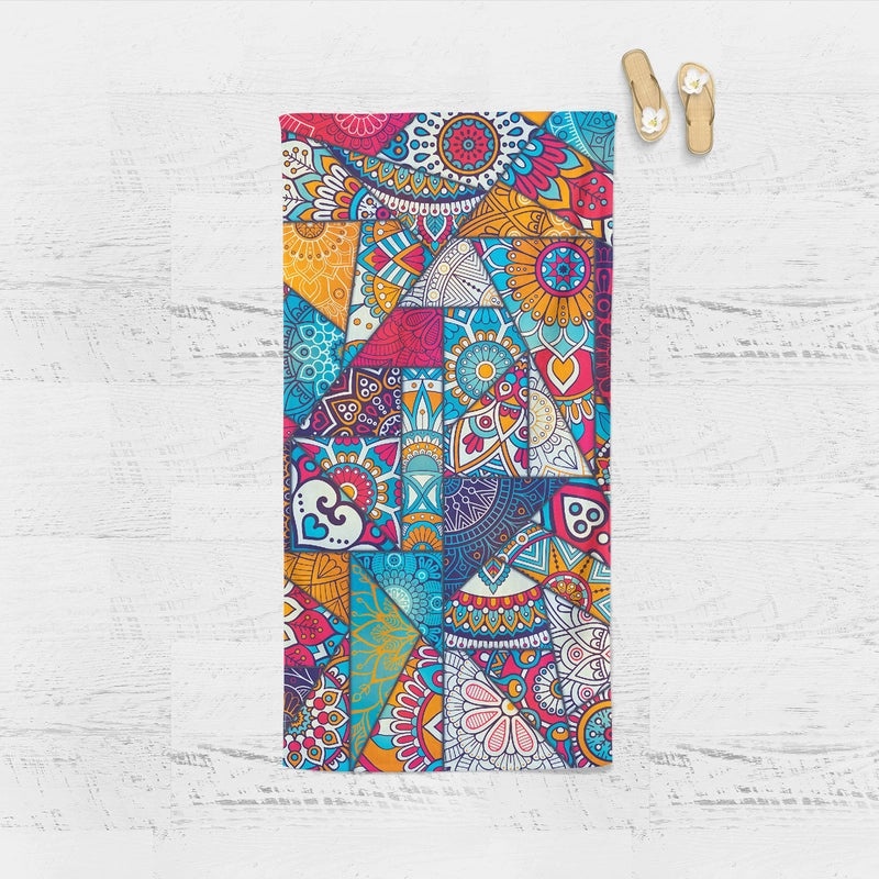 Double-sided Velvet Quick-dry Printed Beach Towel Custom Gym Yoga Sweat Towel|Beach Towels & Gym Accessories