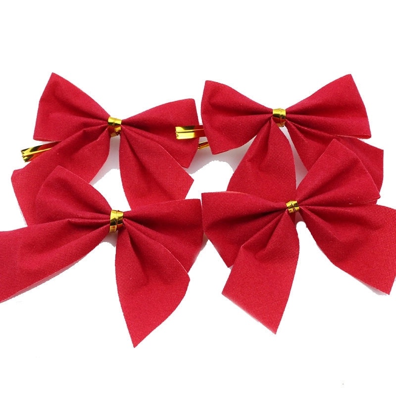 Christmas Elegant Bow Knot Hair Accessory Flocking Party Festival Decoration|Hair Accessories