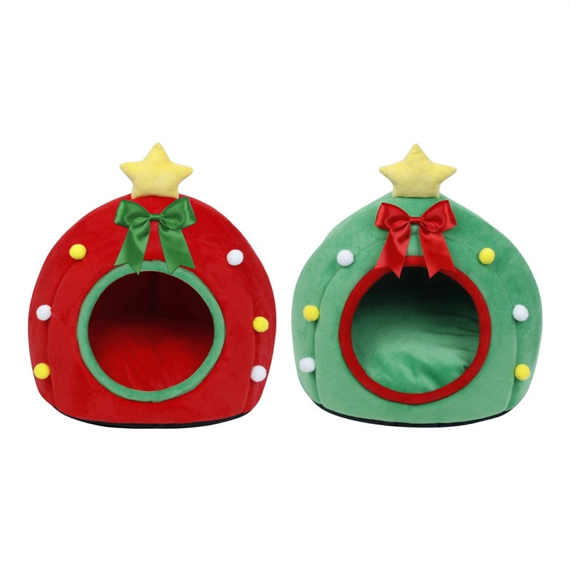 Minimalist Fabric Gift Box Style Pet Bed with Soft Cushion|Pet Beds and Accessories