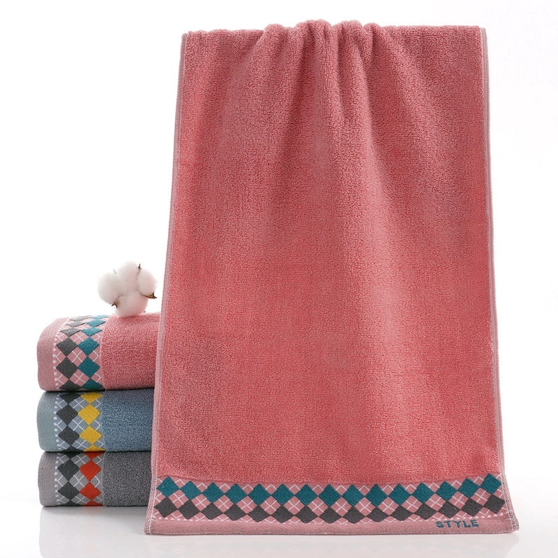 Absorbent Cotton Towel with Embroidered Logo for Household and Promotional Gifts|Home & Living - Towels & Linens