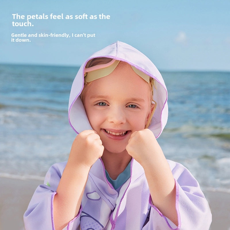 Baby Hooded Lemon Bath Towel Quick-Dry Cartoon Cloak Soft Kids Bathrobe | Baby & Kids Bath Towels