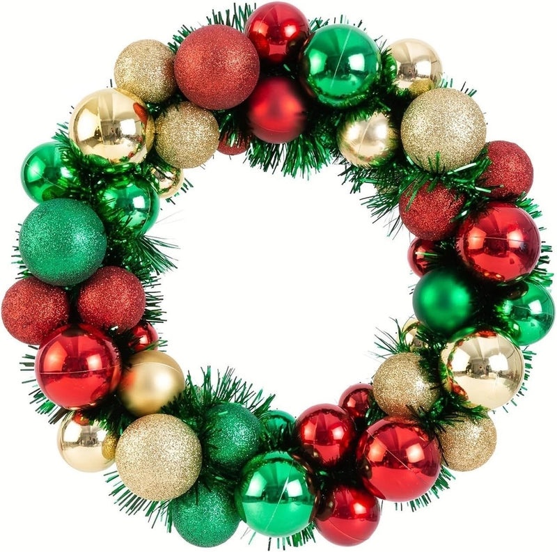 Black Gold Christmas Ball Garland Door Hanging Decorations 66PCS|Holiday Decorations
