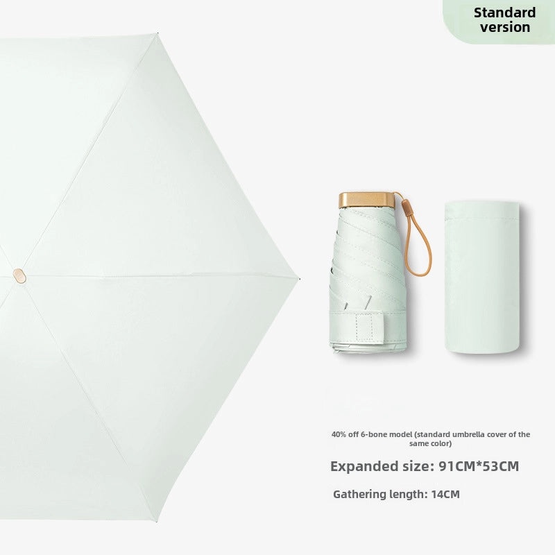 Vintage Cherry Print Folding Umbrella 60% UV Protection Dual-use Sun and Rain Shield|Sun Protection Umbrellas