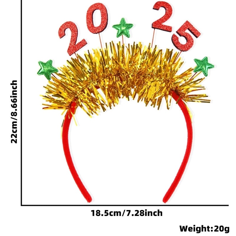 2025 Christmas Number Plastic Hair Band Festive Party Accessories|Party Accessories