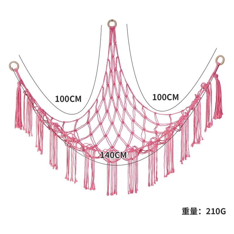 Bohemian Triangle Mesh Plush Toy Hammock Handwoven Lace Hanging Storage Organizer|Home & Living Storage