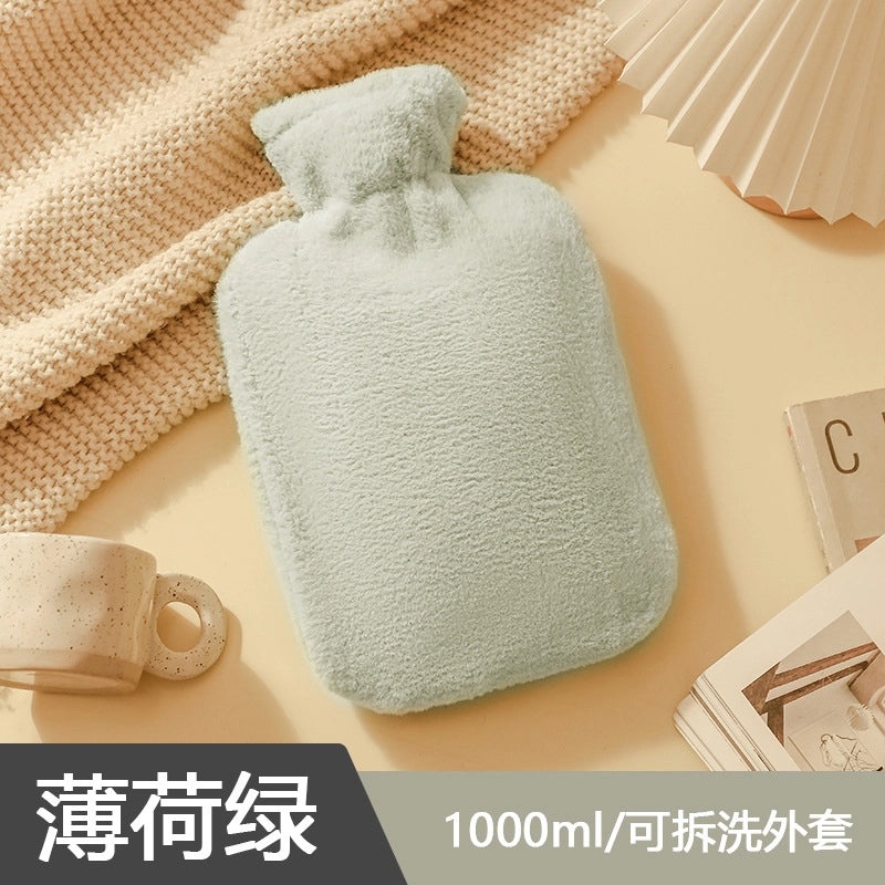 Cartoon Plush Hot Water Bag for Women, Thickened Explosion-proof Hand Warmer and Belly Hot Compress|Home & Living