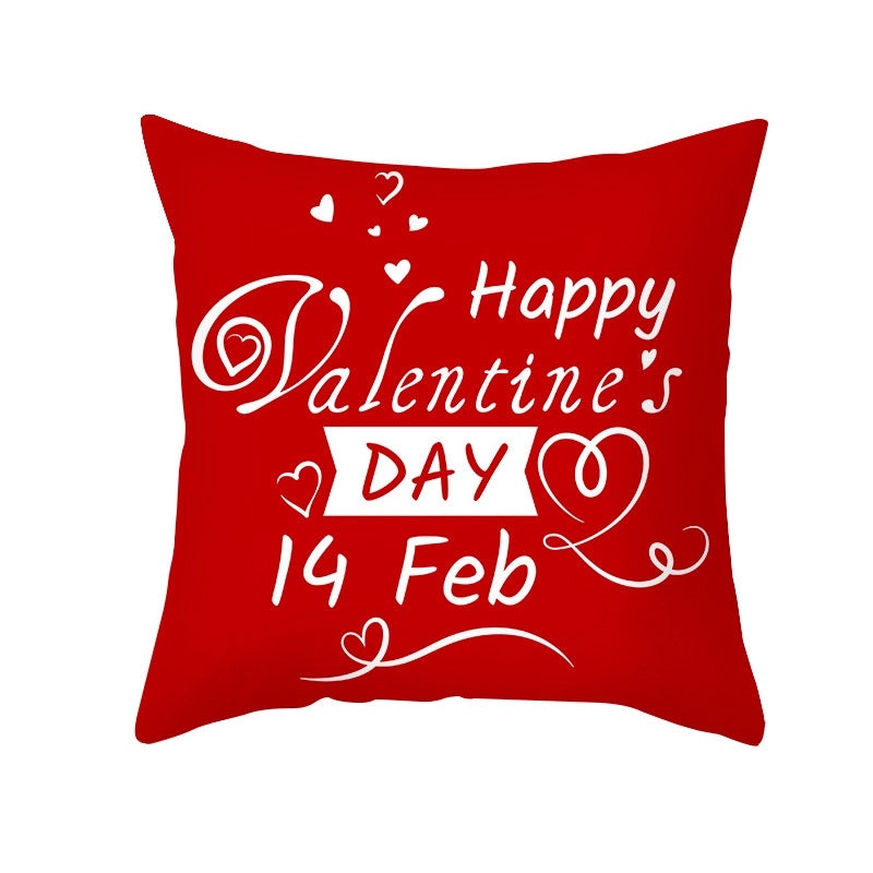 Valentine's Day Heart-Shaped Fiber Peach Skin Pillow Covers for Couch Sofa Decor|Home Decor