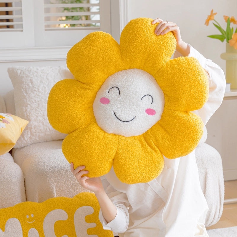 Cute Letter Flower Velvet Throw Pillow Cover for Couch Sofa Decor|Home Decor Pillows