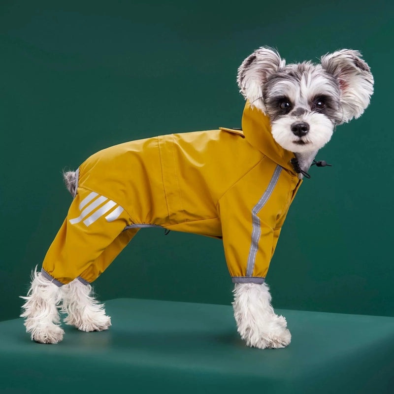 Waterproof Dog Raincoat Four-legged Poncho for Small and Medium Dogs Rainy Weather Pet Jacket|Pet Apparel & Accessories