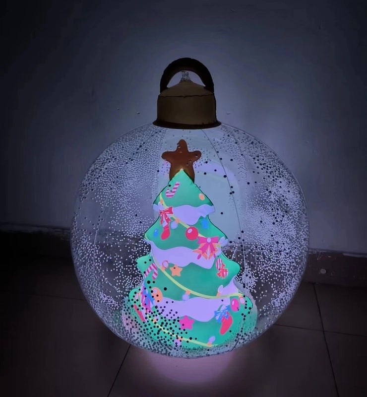 Christmas Pastoral Tree Santa Claus Snowman PVC Decorative Props for Festival Party|Seasonal Decorations