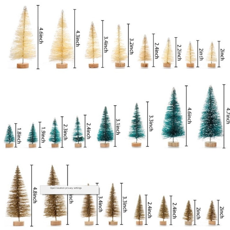 Christmas Decorations Gift Bag with Mini DIY Tree Accessories and Snow Pine Tower|Holiday Décor