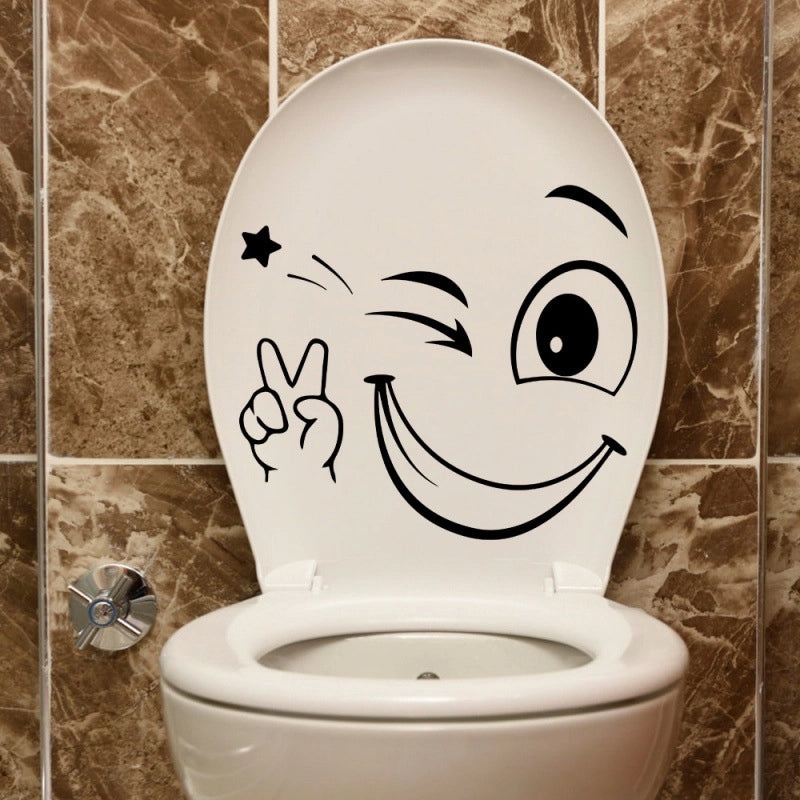 Cute Elegant Face PVC Wall Sticker for Bathroom Decor|Home Decor Wall Stickers