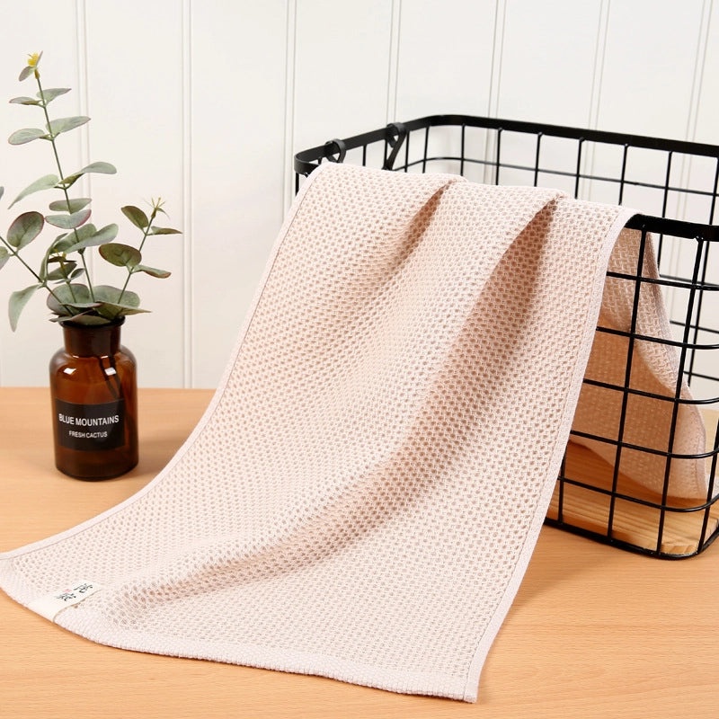 Cotton Honeycomb Gauze Square Face Towel Soft Absorbent Waffle Bath Gift|Home Textiles Bath Towels