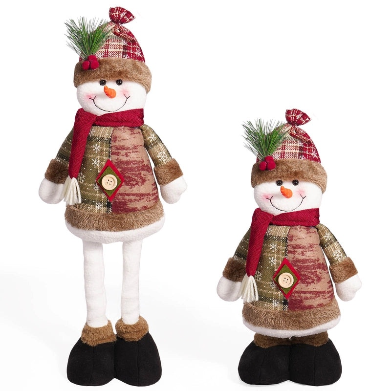 Festive Christmas Snowman and Elk Retractable Decorations for Home|Christmas Decorations