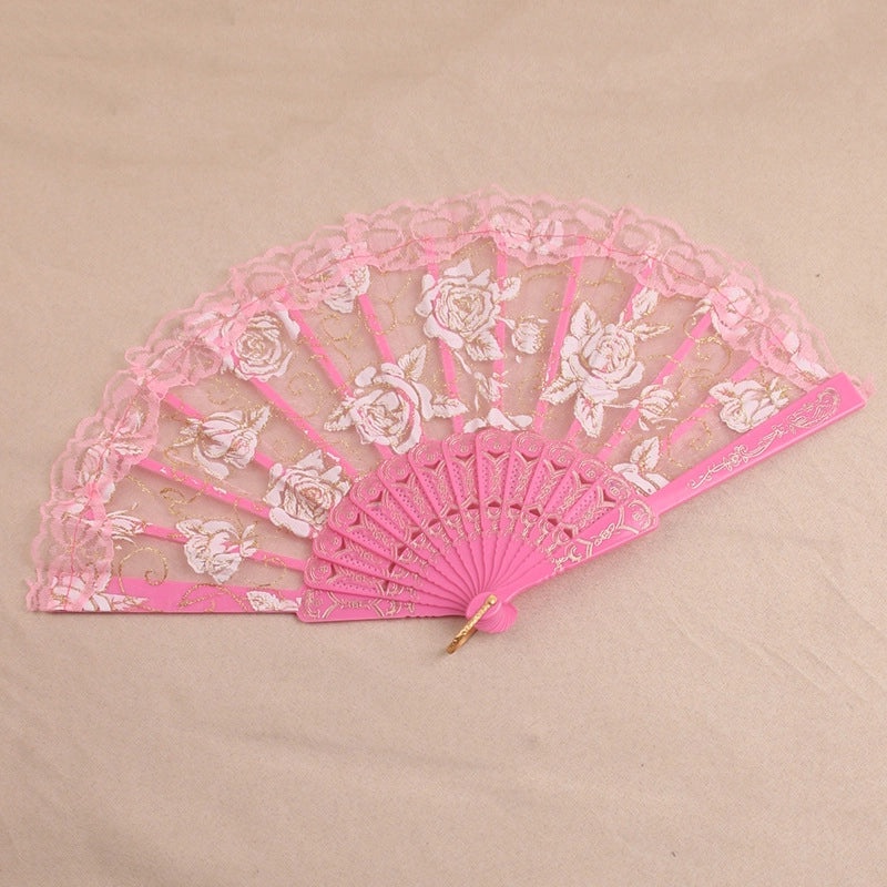 Transparent Lace Folding Fan for Dance and Home Decor | Home & Living Accessories