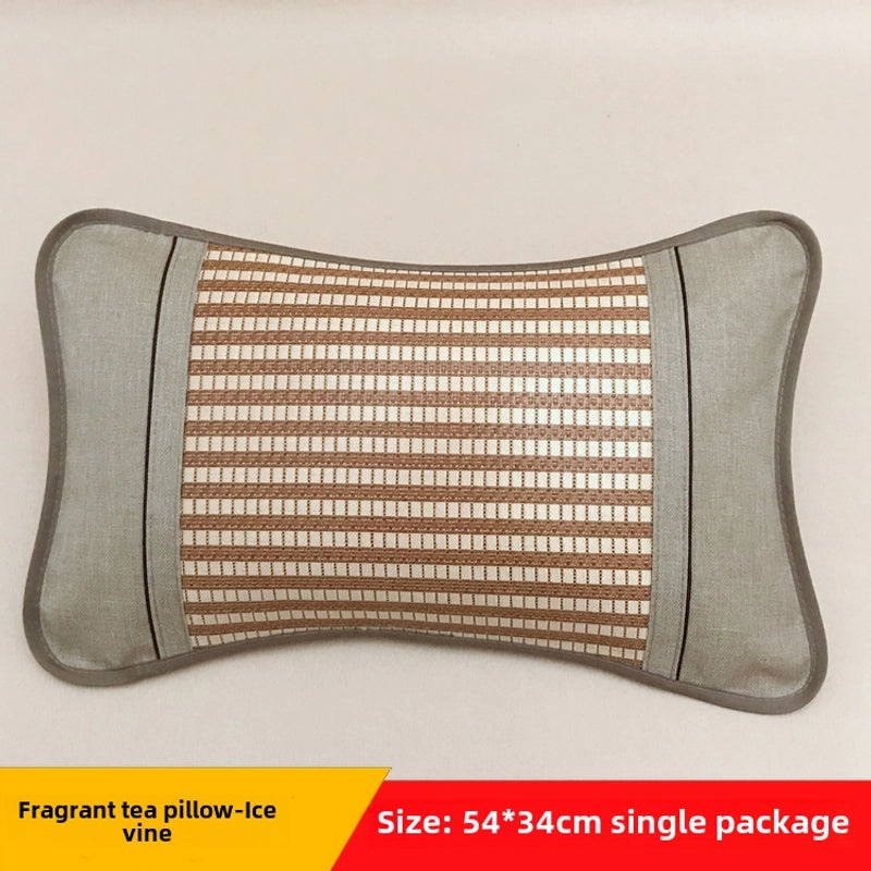 Summer Bamboo Rattan Pillow Breathable Buckwheat Neck Cushion for Adults Dorm Room|Home & Living > Bedding > Pillows