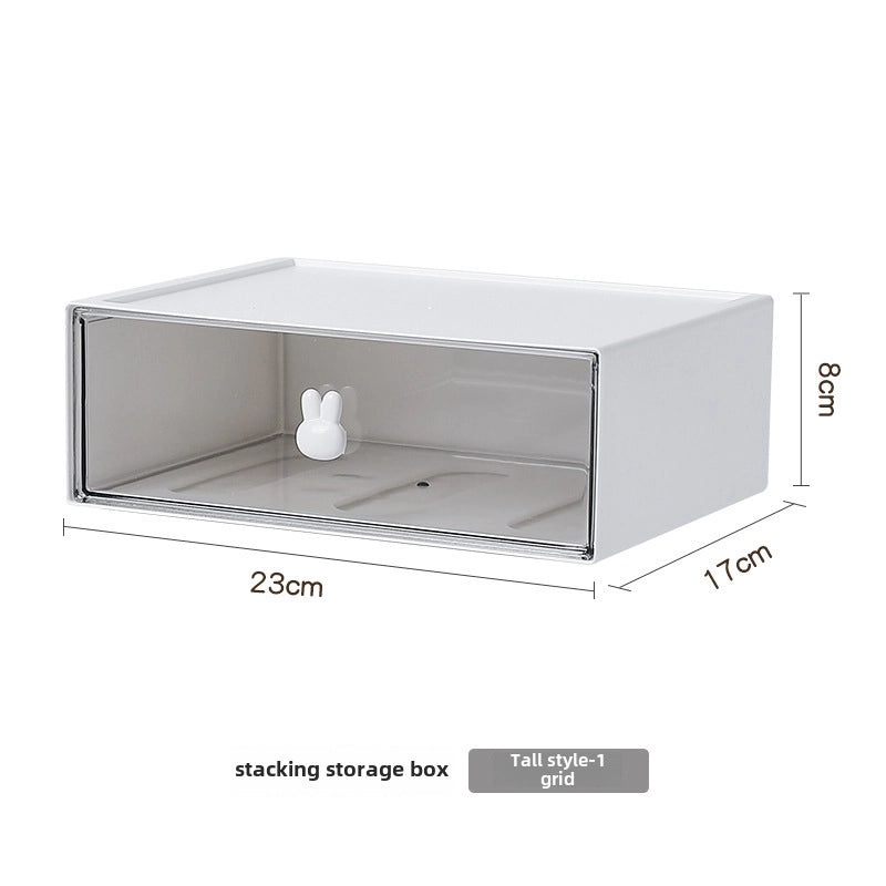 Dopamine Desk Organizer with Drawers Rubber Band Hairpin Jewelry Storage Box for Student Stationery | Desk Organizers