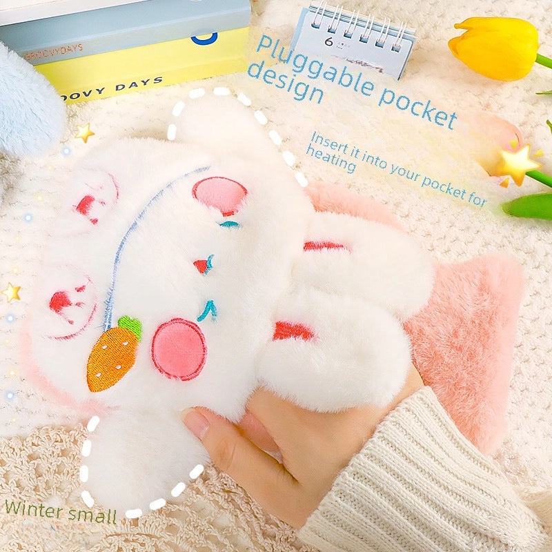 Cute Plush Water Injection Hot Water Bag Embroidered Student Hand Warmer Thickened Warm Doll|Home & Living Accessories