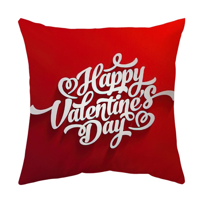 Valentine's Day Romantic Letter Landscape Plush Pillow Covers for Couch and Sofa Decor | Home Decor