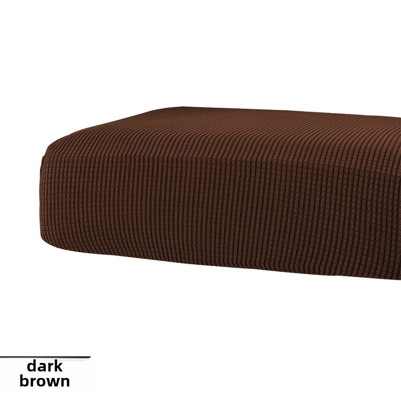 Solid Color Jacquard Knitted Elastic Sofa Cushion Cover Full Protection|Home Decor & Sofa Accessories