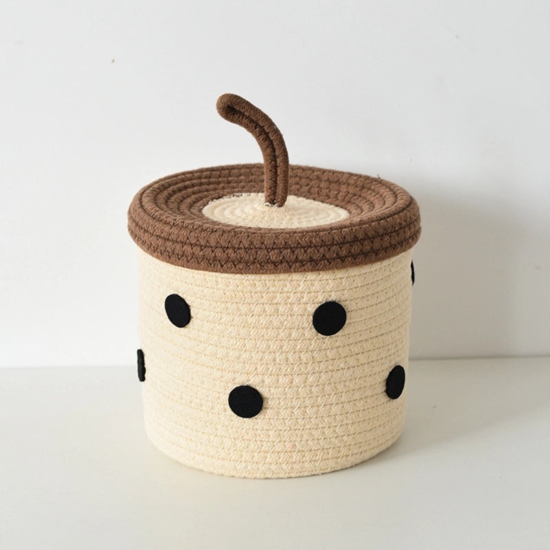 Colorful Cotton Thread Storage Basket with Cute Pattern | Home Organization