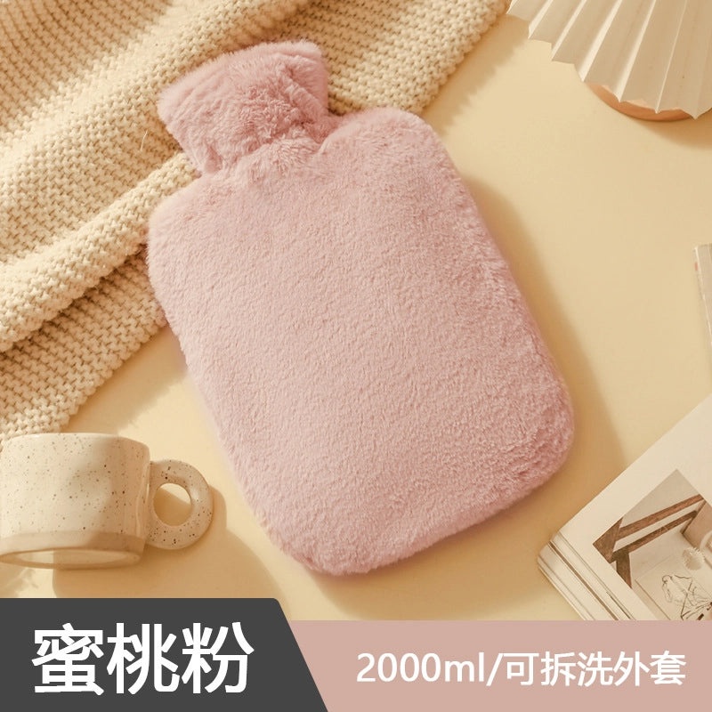 Cartoon Plush Hot Water Bag for Women, Thickened Explosion-proof Hand Warmer and Belly Hot Compress|Home & Living