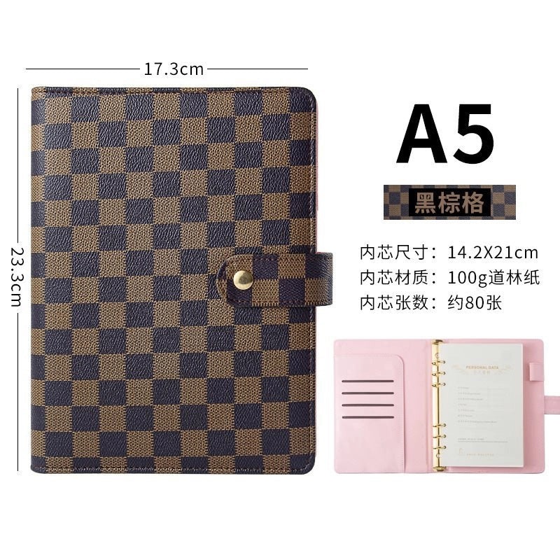 PU Leather Casual Notebook with Lattice Design | Stationery & Notebooks