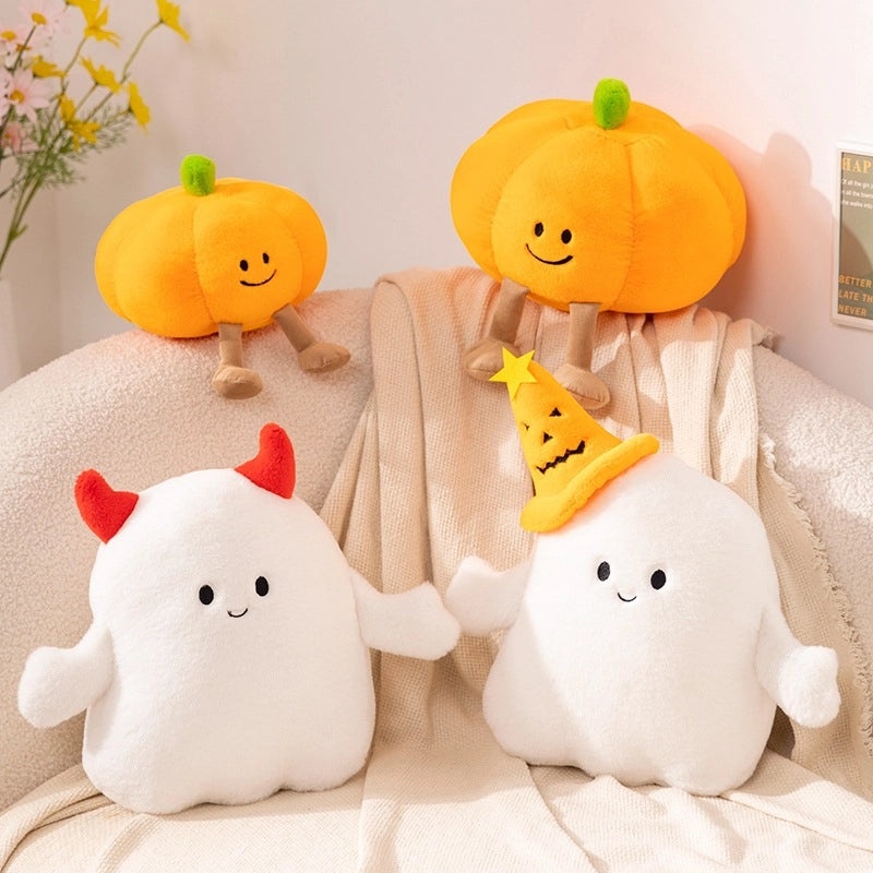 Halloween Elf Demon Plush Pumpkin Sofa Cushion Soft Halloween Ghost Pillow|Home Decor Cushions