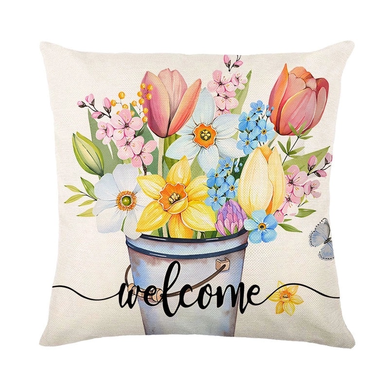 Minimalist Color Block Linen Pillow Covers for Vacation | Home Decor & Bedding