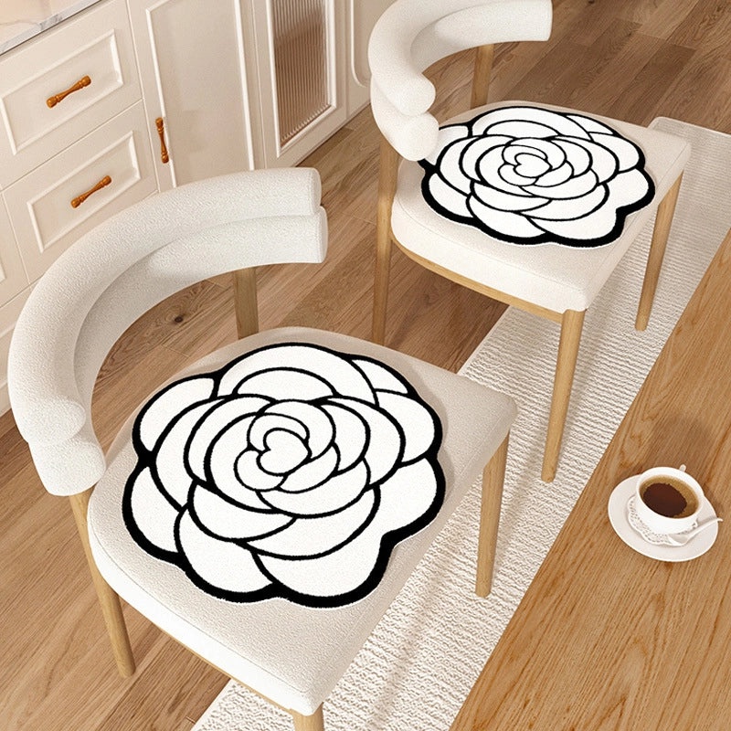 Elegant Floral Polyester Seat Cushion for Couch & Sofa Comfort | Home Decor Accessories