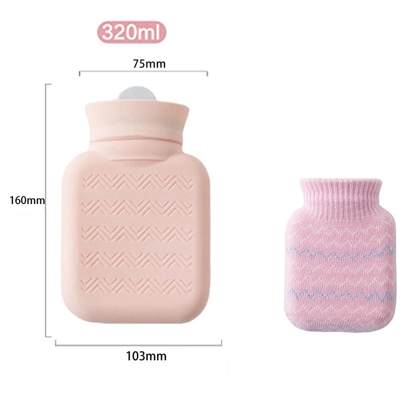 Cartoon Silicone Hot Water Bag Plush Mini Hand Warmer Explosion-Proof Cute Warm Handbag|Home & Kitchen Accessories