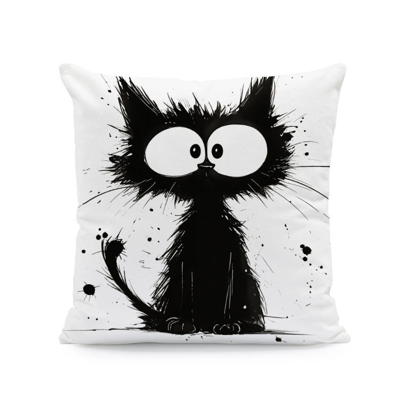 Adorable Cat Plush Pillow Covers for Couch and Sofa Decor|Home Decor Accessories
