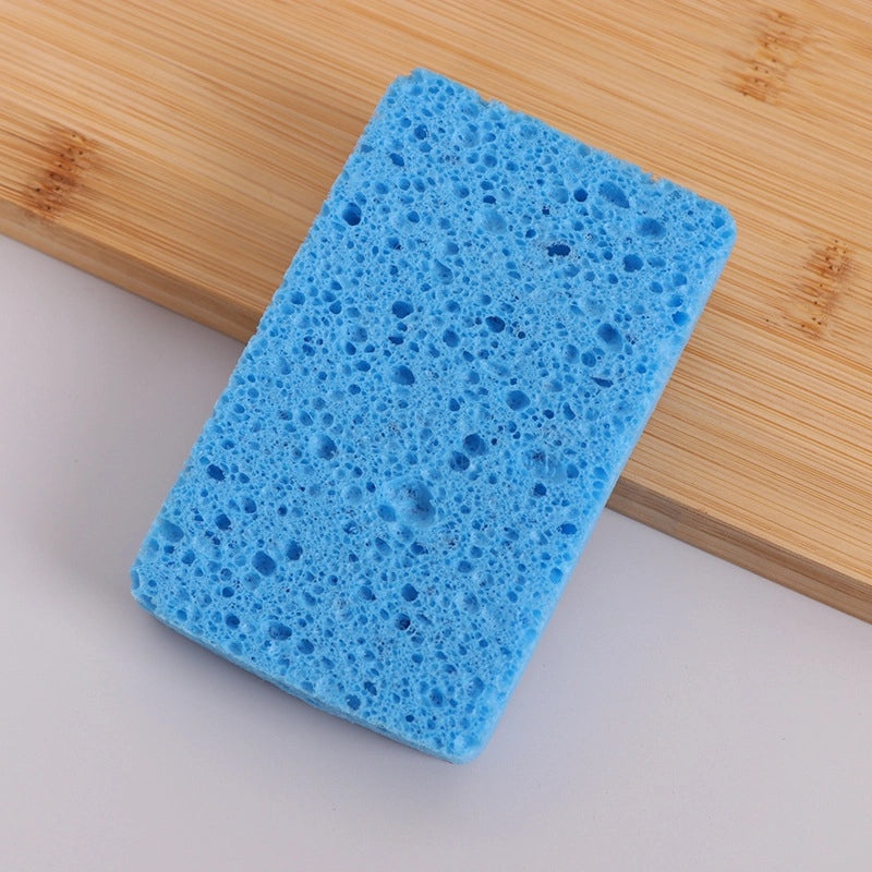 Minimalist Solid Color Wooden Cotton Sponge Cloth | Home Cleaning Supplies