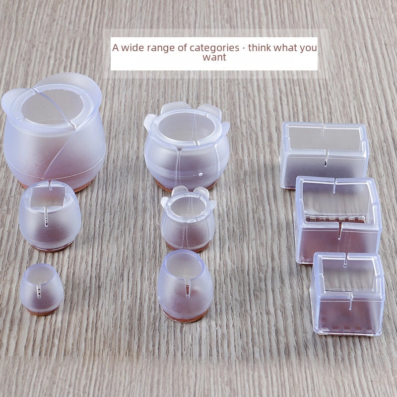 Transparent Silicone Non-Slip Table and Chair Leg Covers for Floor Protection and Longevity | Home & Living Accessories