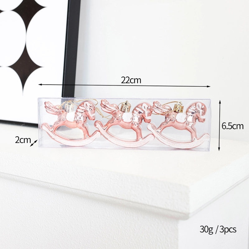 Christmas Sweet Ball Horse Plastic Ornaments Set | Christmas Decorations