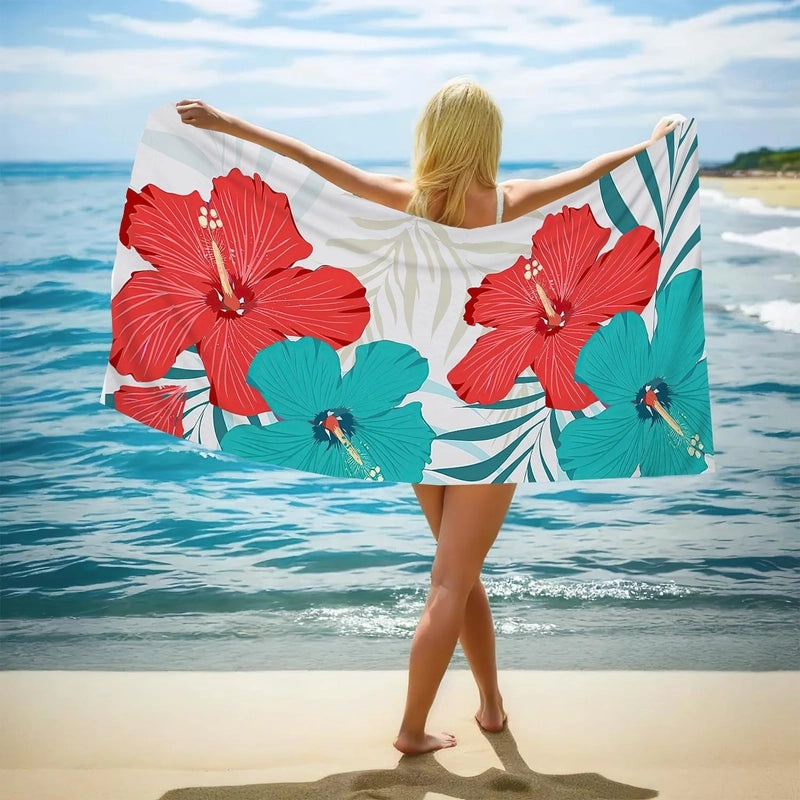Elegant Floral Butterfly Beach Towel with Superfine Fiber for Casual Bathing|Beach Towels and Accessories