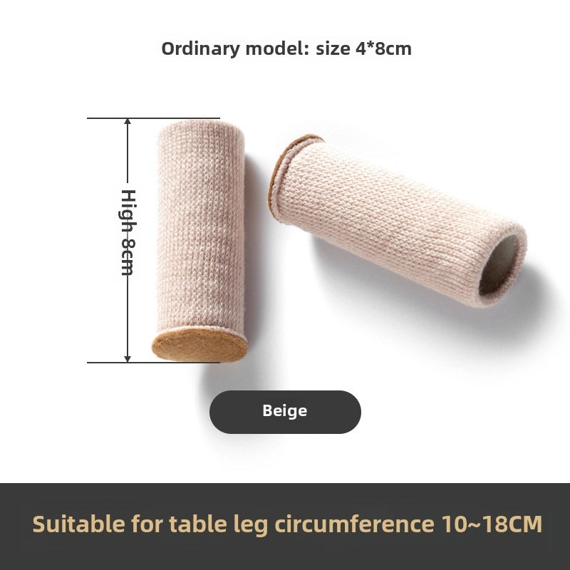 Knitted Silicone Wool Chair Foot Cover Thickened Non-slip Wear-resistant Floor Protector Felt Pad|Home Decor & Furniture Accessories