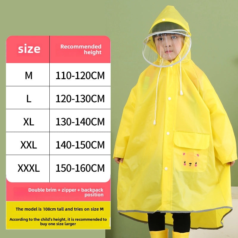 Kids Waterproof Cartoon Rain Poncho Long Sleeve School Raincoat for Boys and Girls | Kids Apparel