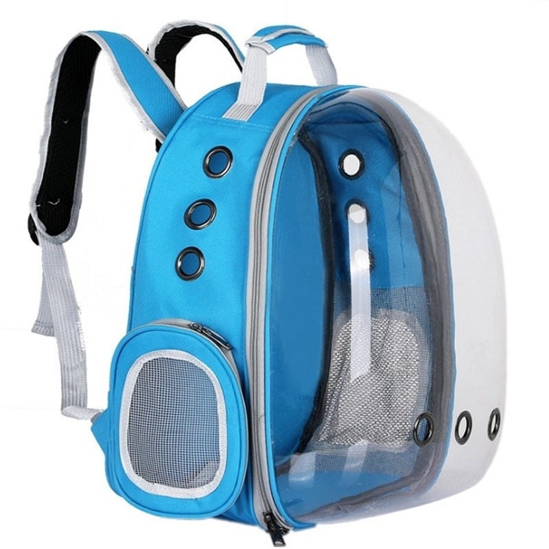 Minimalist Solid Color Pet Backpack Made of Durable PVC Oxford Cloth|Pet Carriers & Travel Bags